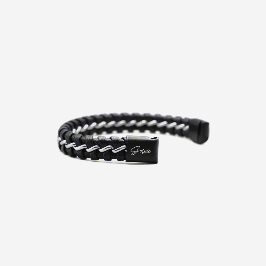 Men's Genuine Leather Braided Santa Monica Bracelet