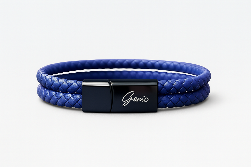 Men's Genuine Leather Double Strap Dublin Bracelet