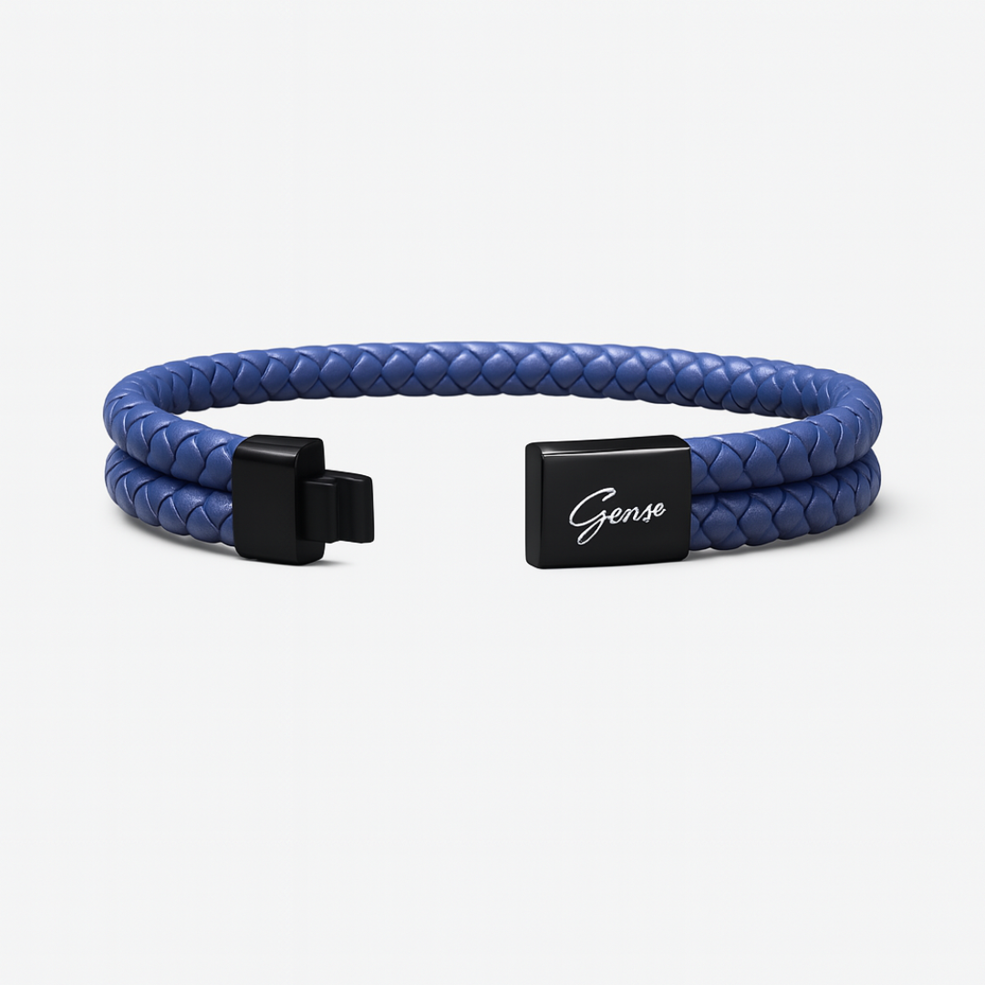 Men's Genuine Leather Double Strap Dublin Bracelet