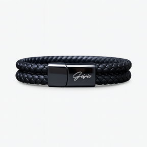 Men's Genuine Leather Double Strap Dublin Bracelet
