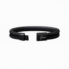 Men's Genuine Leather Double Strap Dublin Bracelet
