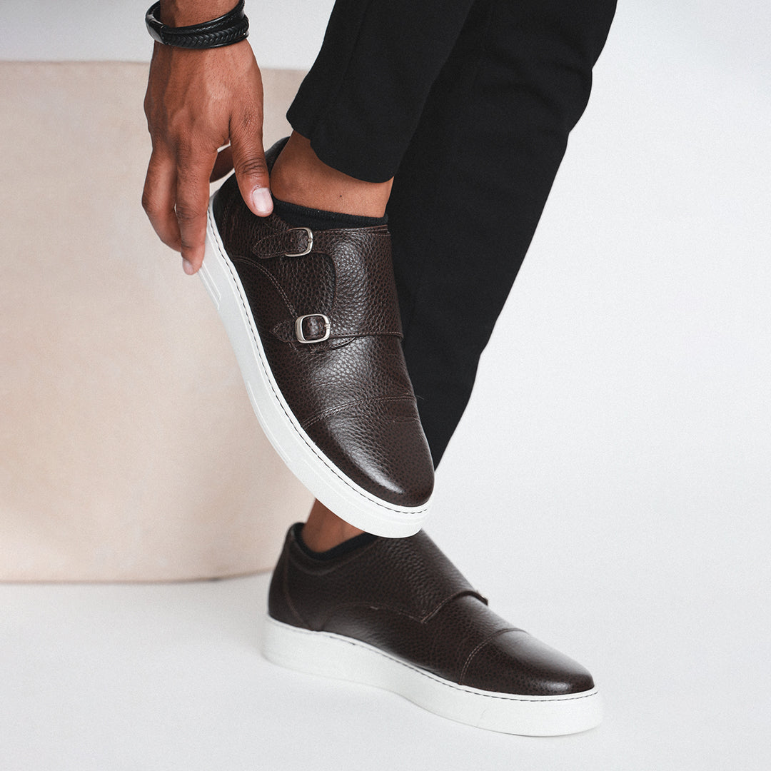 Men s Premium Italian Leather Sneakers Gernie NYC