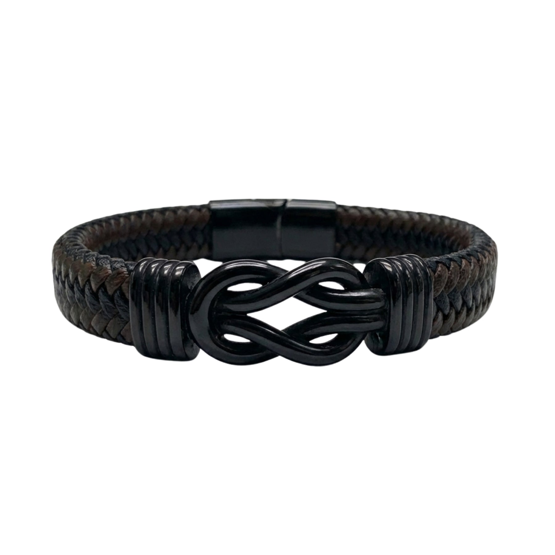 Men's Genuine Braided Leather Kensington Bracelet