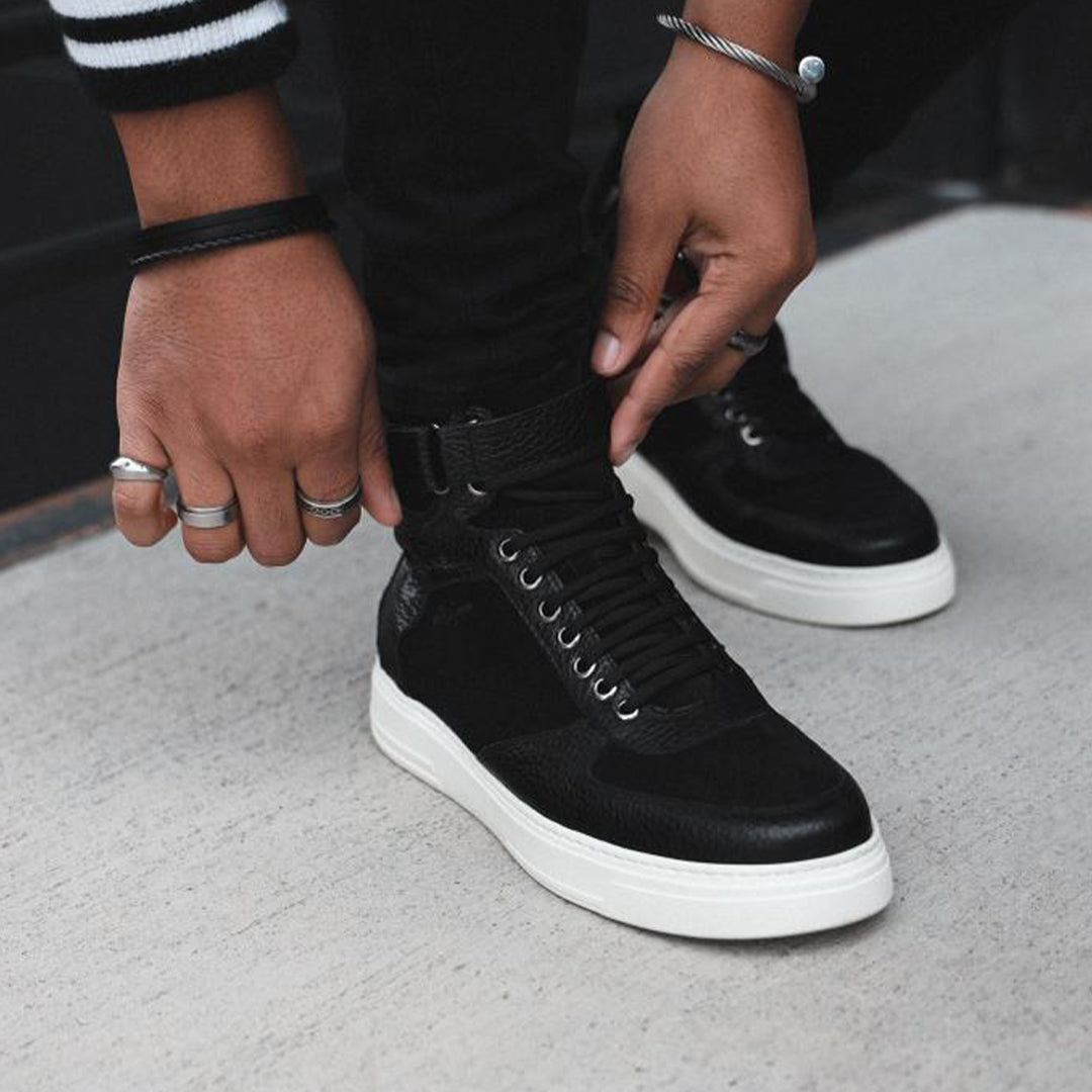Leather sneakers with rubber details | EMPORIO ARMANI Man