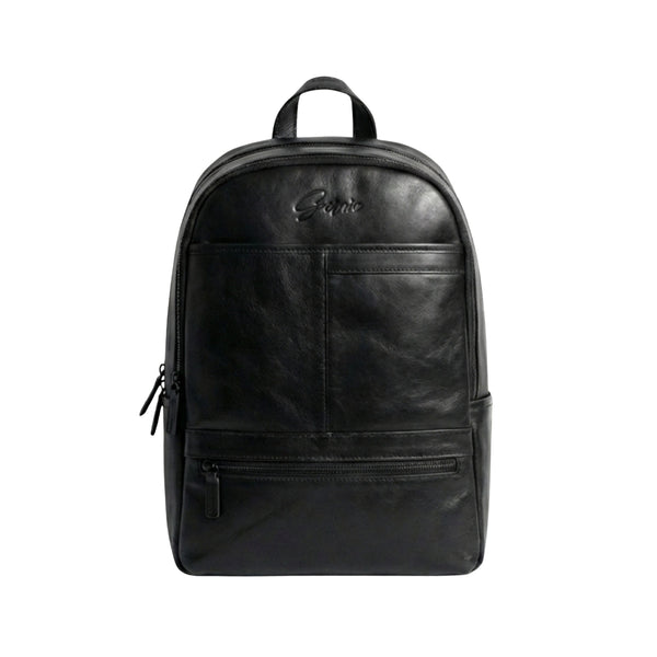 Black Luxury Quilted Italian Garda Leather Backpack