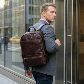 beautiful leather backpack Black Luxury Quilted Italian Garda Leather Backpack
