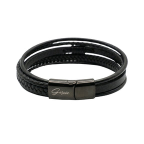 Men's Premium Brown Leather Wrap Bracelet - Pasadena Collection