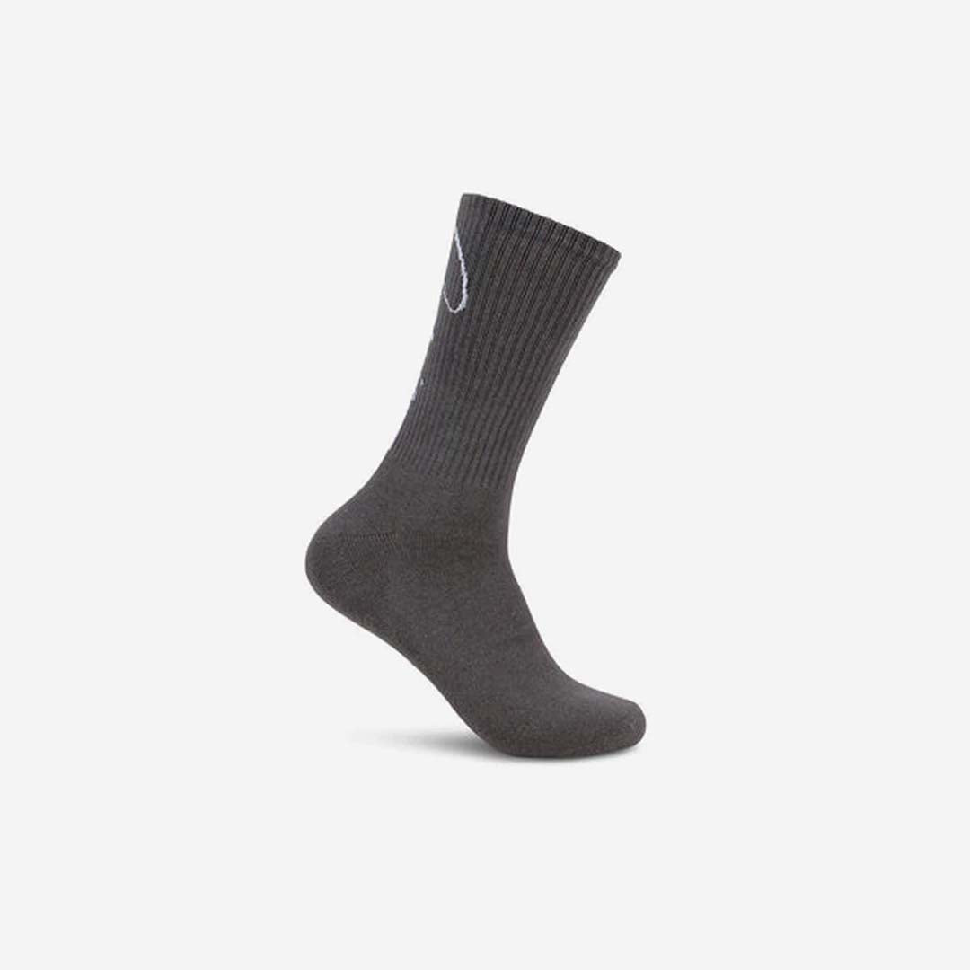 Logo Stripe Socks - White & Grey | Gernie NYC