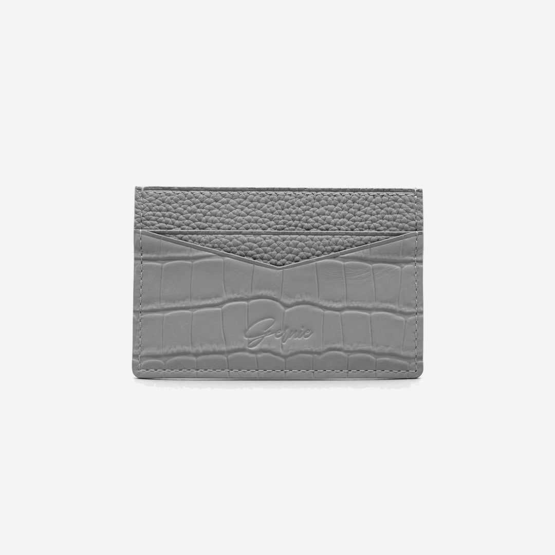 White And Grey Leather Corporate Credit Card Holder