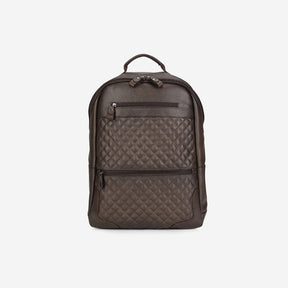 Black Luxury Quilted Italian Garda Leather Backpack